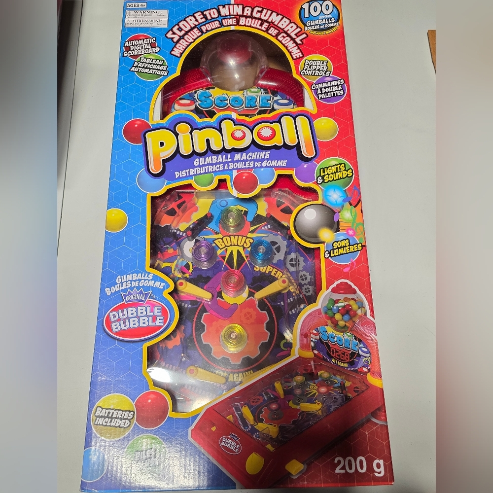 Original Double Bubble Pinball Gumball Machine With Lights And Sounds